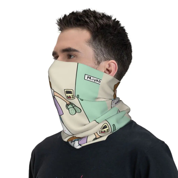 Custom Nursing Pattern Nurse Bandana Neck Gaiter for Ski Cycling Women Men Wrap Scarf Health Care Headband Warmer