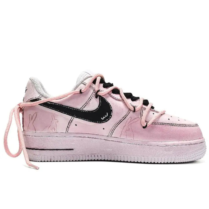 【Customize】Nike Air Force 1 Skateboarding Shoes Women's Low-top Pink/Black Sneakers shoes DH2920-111