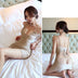 Summer sexy backless Dress Set deep V-belt pleated buttocks skirt uniform temptation nightclub secretary outfit evening Dresses