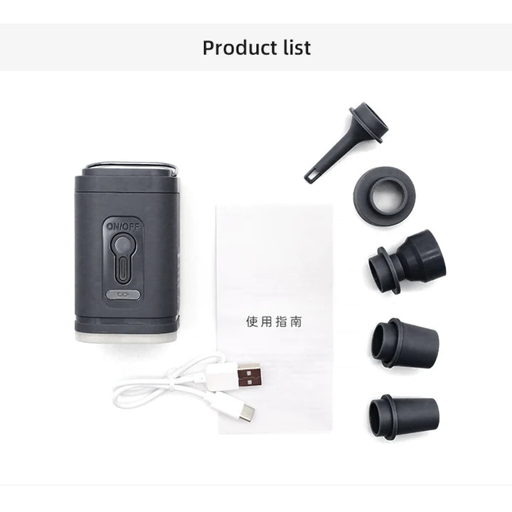 Electric Air Pump Portable Wireless Air Compressor Inflator/Deflator Pumps for Inflatable Cushions Air Beds Boat Swimming Ring