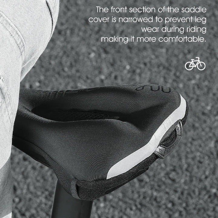 WEST BIKING Comfortable Bicycle Saddle Cover Breathable Rebound Silicone Foam Bike Seat Cover With Rain Cover Bike Accessories