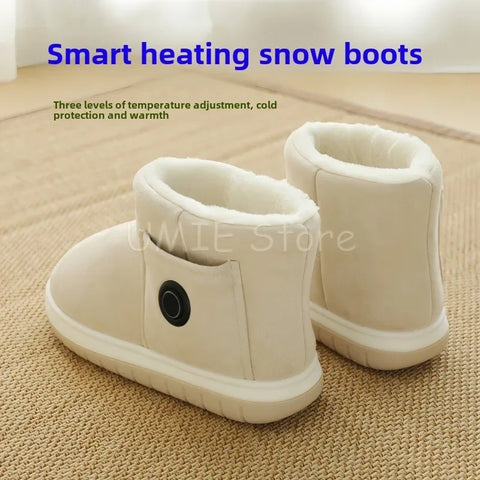 Electric heating boots winter charging and heating shoes warm feet for men and women outdoor warmth office and home use walkable