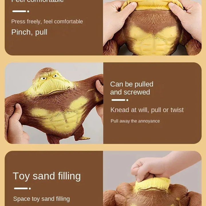 New Antistress Orangutan Fidget Toys Squishy Elastic Monkey Funny Decompression Gorilla Stress Relief Games Toy for Adults Kids