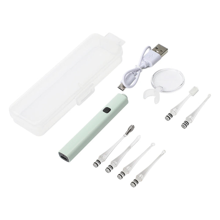 Luminous Ear Spoon Set Ear Wax Removal Cleaning Tweezers LED Light Earpick Clip Children Adults Ear Care Tools Kit USB Charging