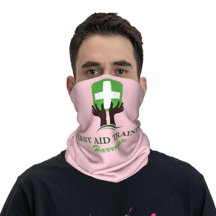 Custom Nursing Pattern Nurse Bandana Neck Gaiter for Ski Cycling Women Men Wrap Scarf Health Care Headband Warmer