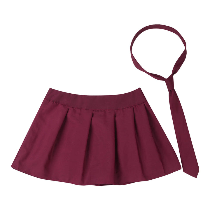 High Waist Plaid Pleated Skirt With Necktie Sexy Club Outfits for Women Summer Party Harajuku E Girl Preppy A-line Mini Skirts