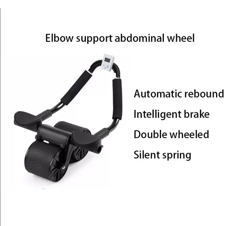 Elbow Support Abdominal Wheel  Muscle Training Home Fitness Exercise Equipment Double Wheeled Automatic Rebound