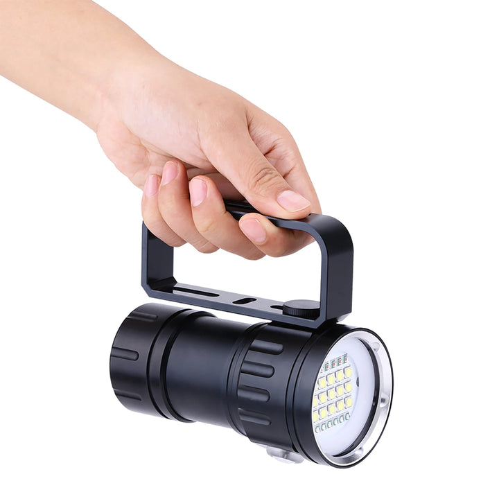 Camp Flashlight Underwater Flashlight Waterproof Lamp IPX8 18000lm 500M Flashlight Waterproof Lamp Light Underwater Outdoor Camp