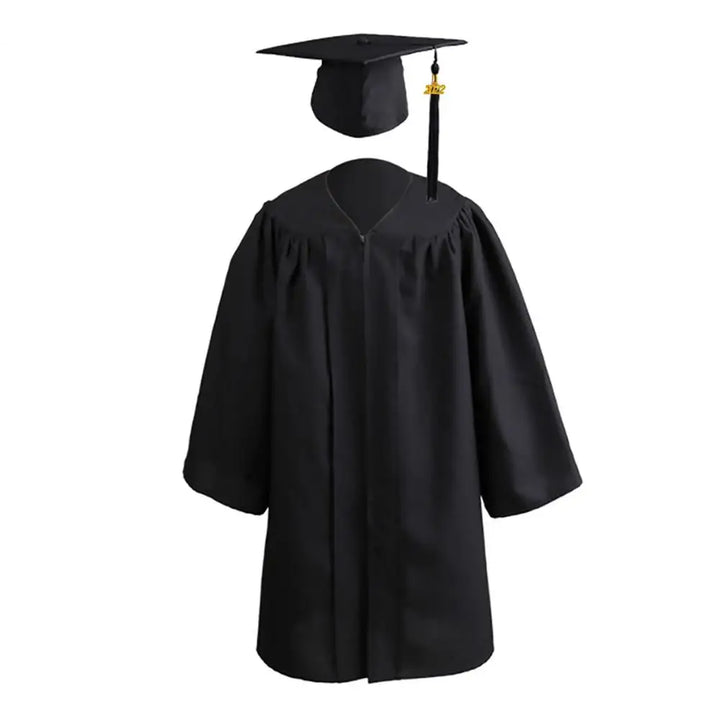2Pcs/Set Zipper Loose Graduation Gown Children School 2022 Graduation Cap Gown Suit Graduation Ceremony Uniform