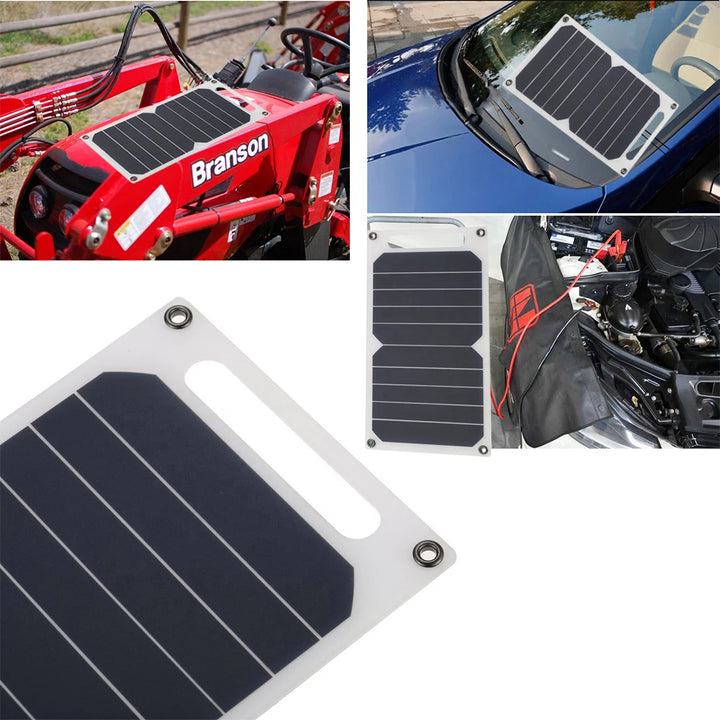 5-35W Solar Panel With USB Waterproof Outdoor Hiking And Camping Portable Battery Mobile Phone Charging Bank Charging Panel 6.8V