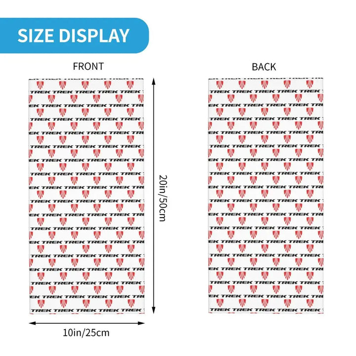 Custom Treks Bike Logo Bandana Neck Gaiter Windproof Face Scarf Cover Women Men Headwear Tube Balaclava