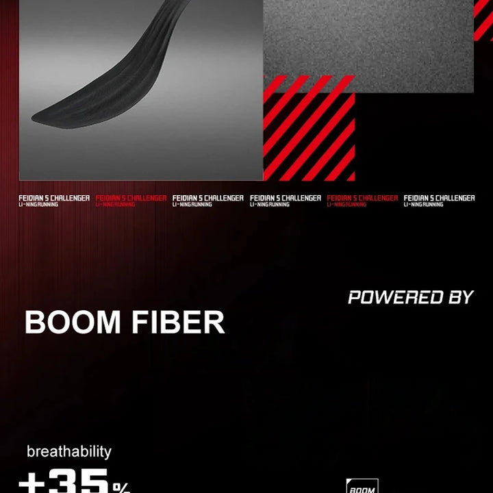 Li-Ning Men FEIDIAN 5 CHALLENGER Racing Running Shoes SUPER BOOM Cushion CARBON-FIBER PLATE Anti-Slippery Sport Sneakers ARMV001