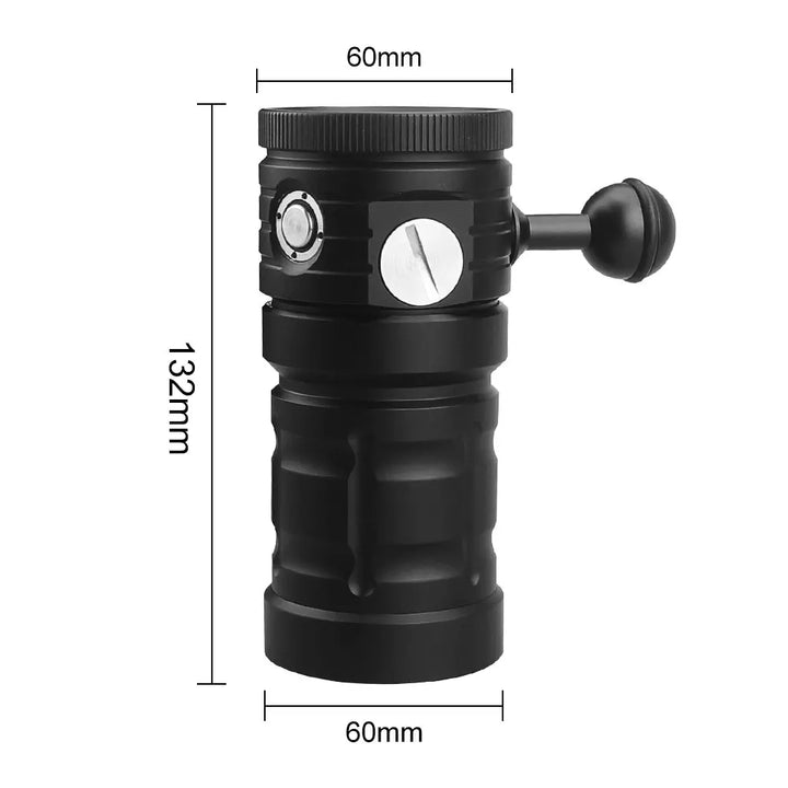 Professional LED Diving Flashlight 18000LM COB Tactical Torch IPX8 Waterproof Glare Video Camera Light White Blue Red Fill Light