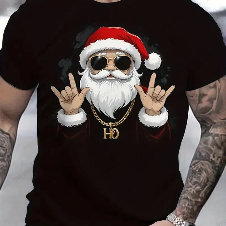 Funny Santa Claus 3d Print Tshirt Men Women Fashion T-shirt Christmas Graphic T Shirt Short Sleeve Tops Tees Summer Top New Year