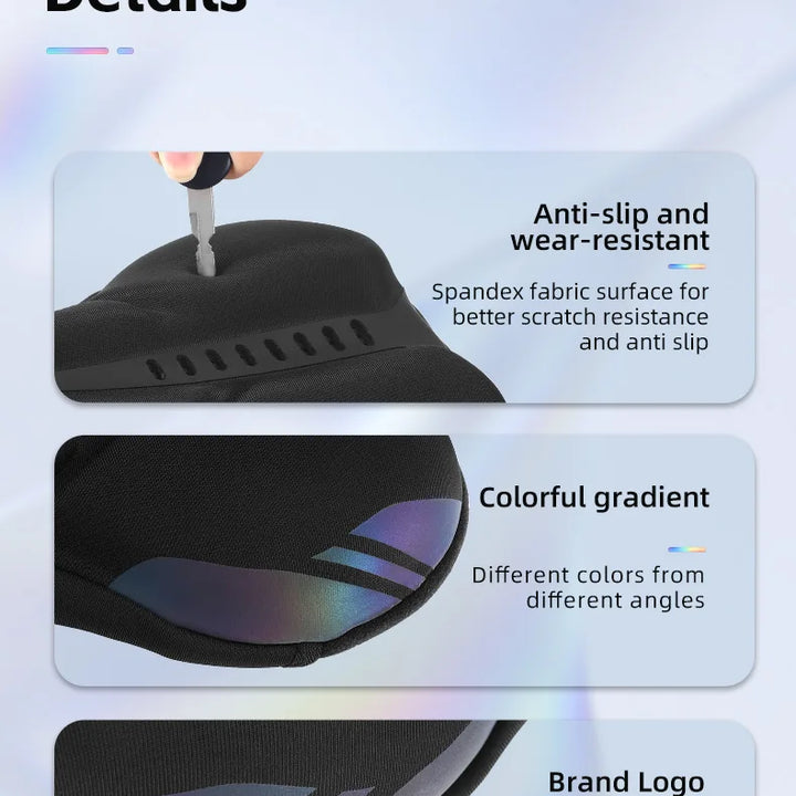 WEST BIKING Comfortable Bicycle Saddle Cover Breathable Rebound Silicone Foam Bike Seat Cover With Rain Cover Bike Accessories