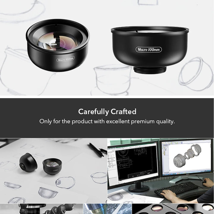 APEXEL For dropshipping camera phone lens 100mm macro Mobile lens macro Camcorder lenses for iPhone Samsung all smartphone