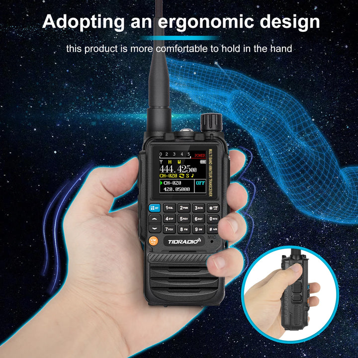 TIDRADIO H3 Long Range Walkie Talkies Wireless Programming Amateur Tow Way Radio Air Band Wireless Station Commutator HAM GMRS