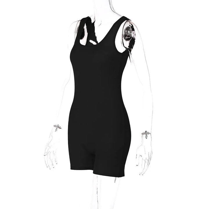 Dulzura Women Sleeveless Bodycon Streetwear Romper Playsuit Short Jumpsuit 2024 Autumn Clothes Wholesale Items For Business