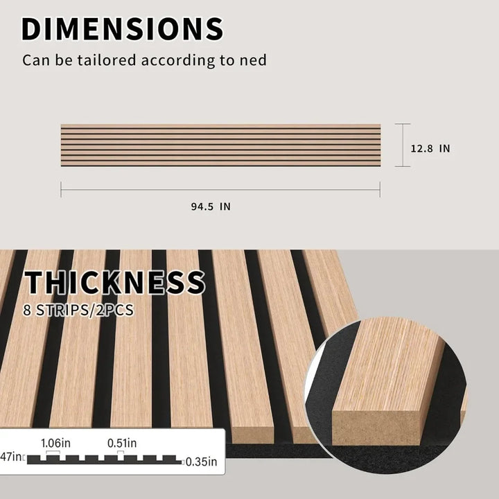 Wood Slat Wall Panels, Accent Decorative Acoustic Wood Slats for Wall and Ceilings,  Acoustic Panels, Wall Panels