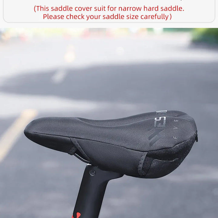 WEST BIKING Comfortable Bicycle Saddle Cover Breathable Rebound Silicone Foam Bike Seat Cover With Rain Cover Bike Accessories