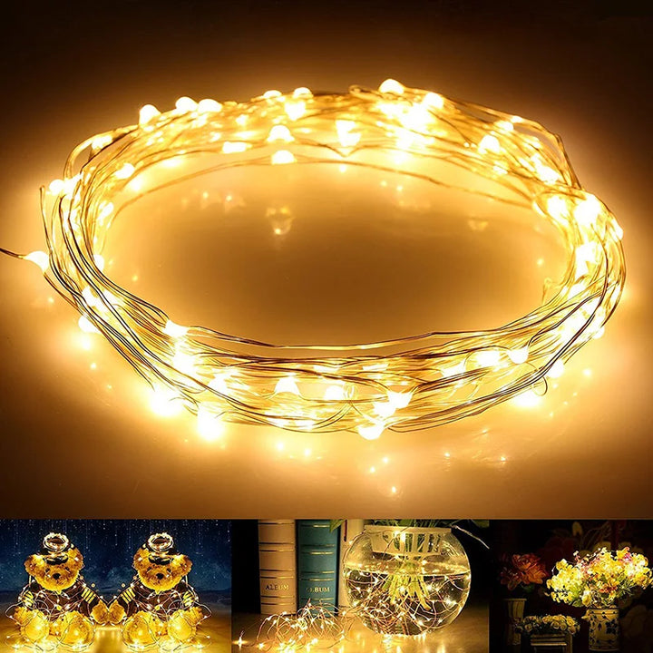 32m/22m/12m/7m IRILUCN Solar LED Light Outdoor Festoon Lamp Garden Light String Waterproof Christmas Garland Yard Decoration