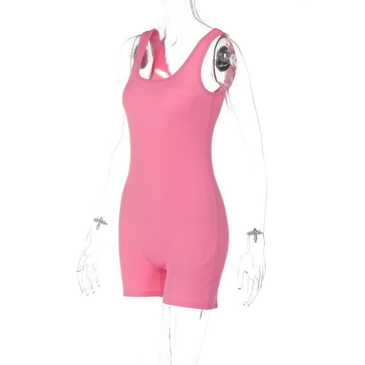 Dulzura Women Sleeveless Bodycon Streetwear Romper Playsuit Short Jumpsuit 2024 Autumn Clothes Wholesale Items For Business