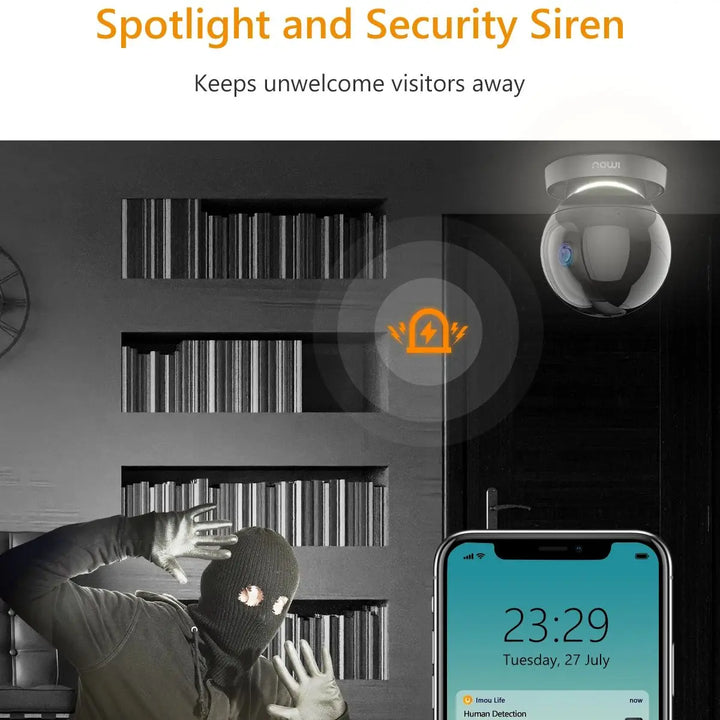IMOU Rex 4MP Wifi IP Camera Home Security 360 Camera AI Human Detection Baby Phone Camera Night Vision Two Way Talk PTZ Camera