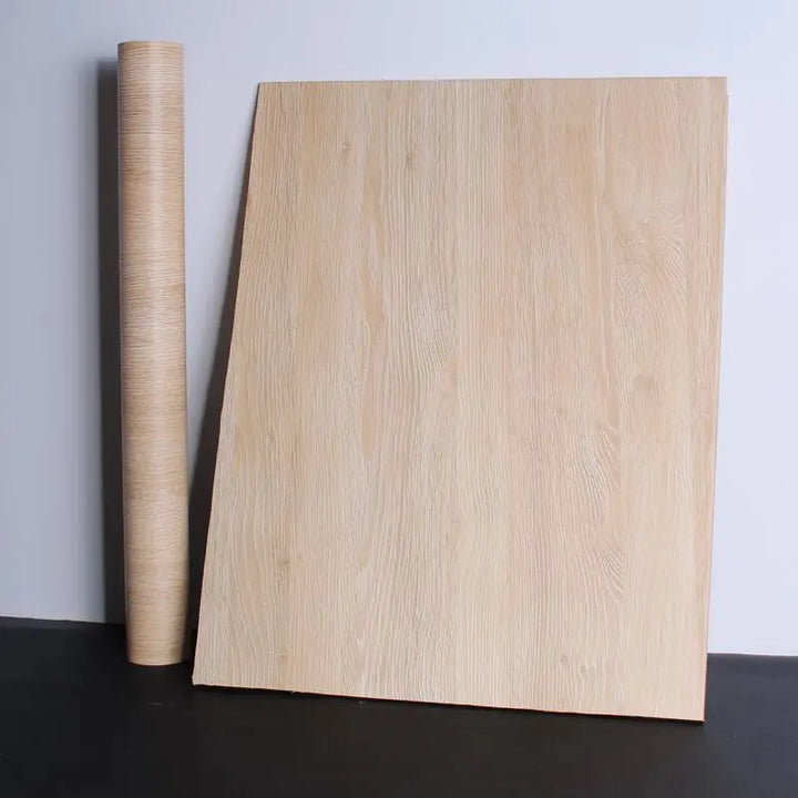 Yellow Oak Imitation Wood Waterproof PVC Self-adhesive Wallpaper Removable Wall Sticker For Door Cabinet Furniture Decoration