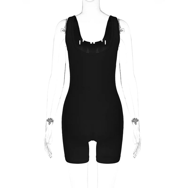 Dulzura Women Sleeveless Bodycon Streetwear Romper Playsuit Short Jumpsuit 2024 Autumn Clothes Wholesale Items For Business