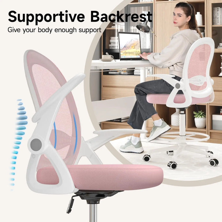 naspaluro Drafting Chair Tall Office Chair Ergonomic Desk Chair Swivel Painting Chair Adjustable Footrest Ring for Office Home