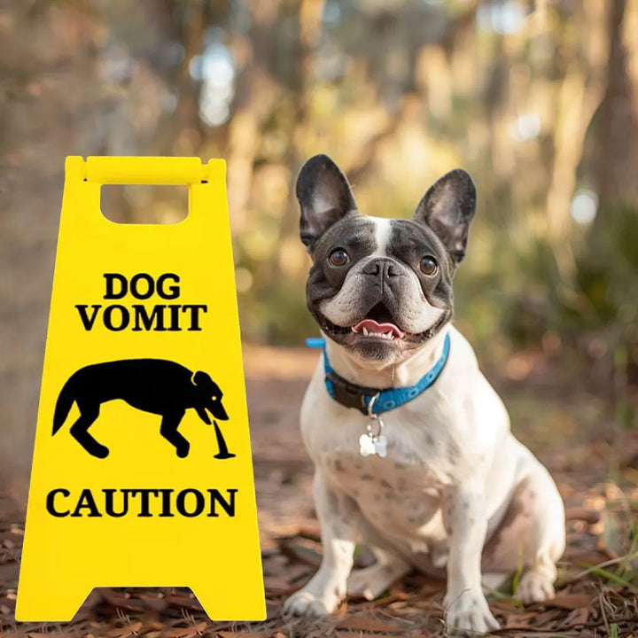 New Funny Cat Vomit Sign Bright Yellow Gift Dog Vomit Sign Yard Signs