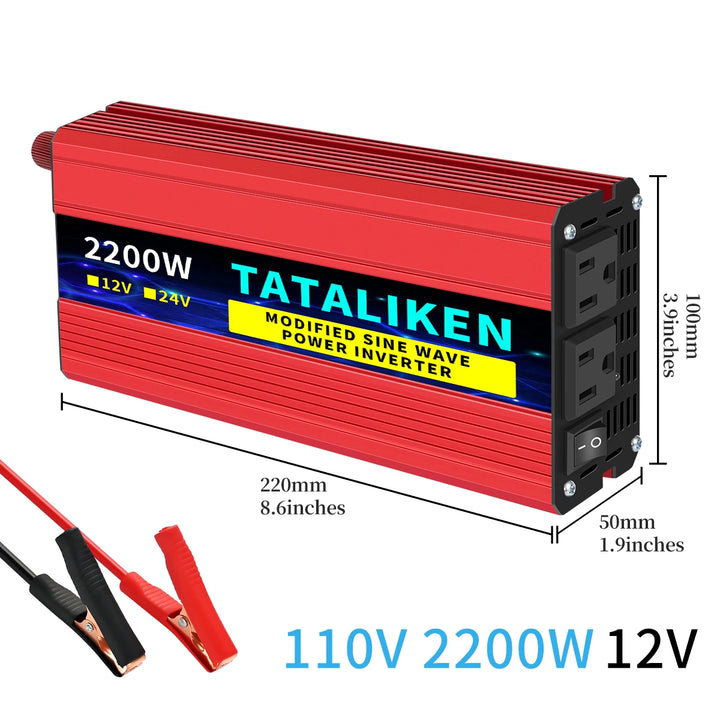 Modified Sine Wave Inverter Converter 2200W 3000W 4000W AC 12V 110V 60HZ With LED Voltage Display