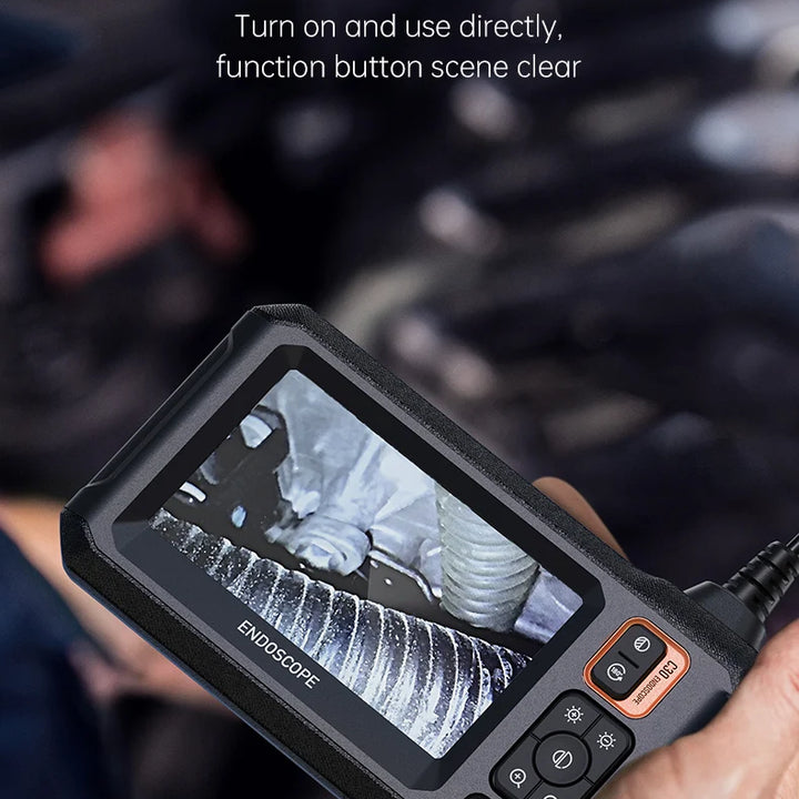 Industrial Endoscope Camera 8mm HD1080P 4.3inch IPS Screen 1080P Pipe Inspection Camera for Car Repair IP67 Waterproof 8 LEDS