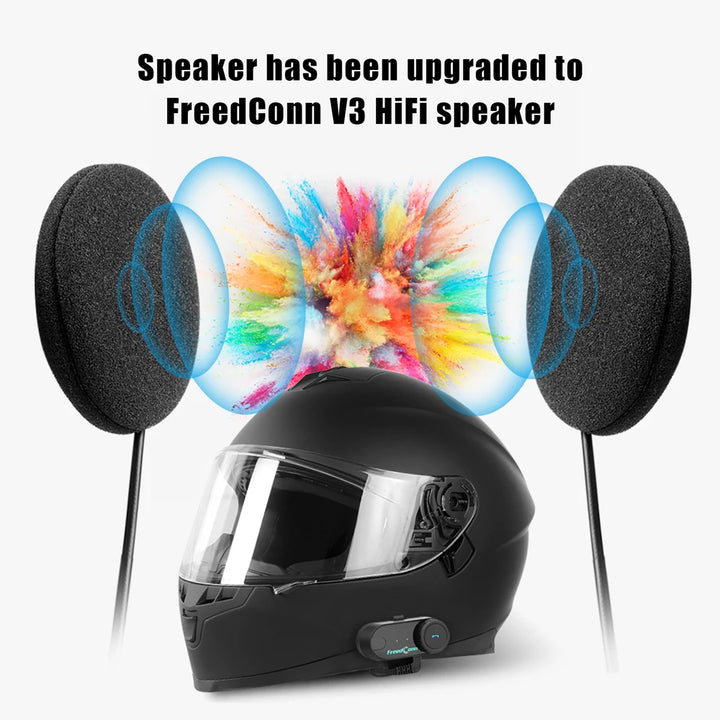 Freedconn T Com VB Motorcycle Helmet Headset Bluetooth Stereo Intercom Call Wireless Communication Interphone FM Music Sharing