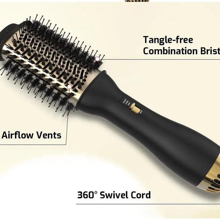LISAPRO 4 IN 1 Hot Air Brush One-Step Hair Dryer And Volumizer Styler and Dryer Blow Dryer Brush Professional 1000W Hair Dryers