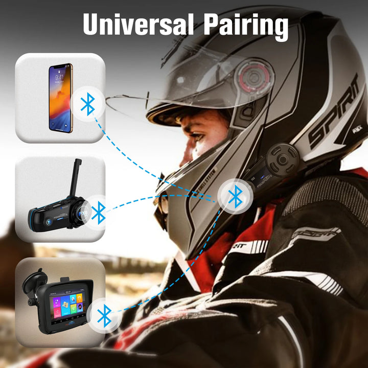 Fodsports V6 S Intercom for Motorcycle Helmet Headset Bluetooth 6 Riders Intercomunicador Moto