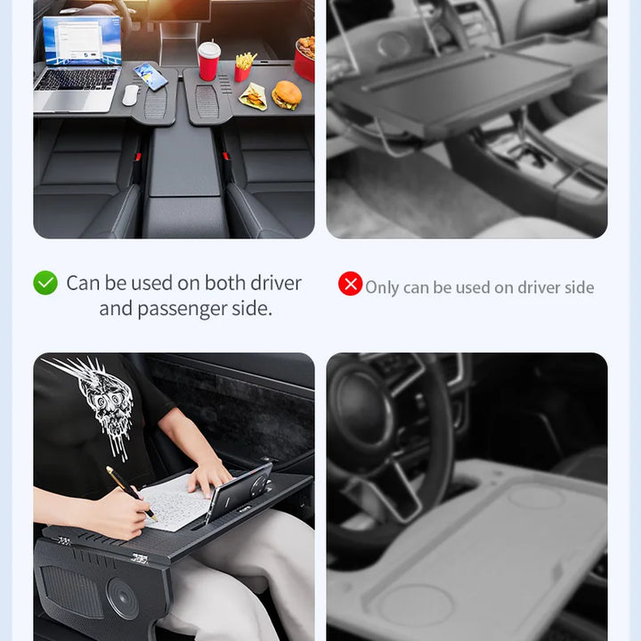 Desk Design for Tesla Model 3 / Y 2024 Car Steering Wheel Laptop Tray Food Desk Portable Office Table for Tesla