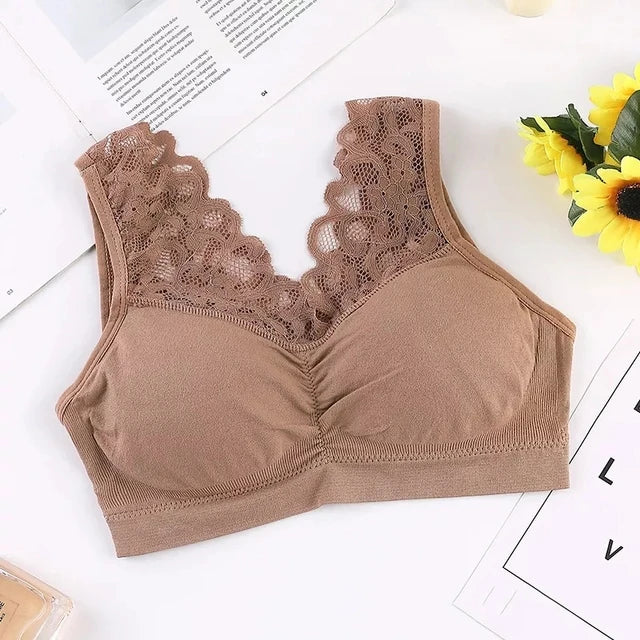 Bras For Women Plus Size Push Up Bra Sexy Lace Underwear Sleep XL XXL Bralette Seamless Vest With Pad Underwear Top BH