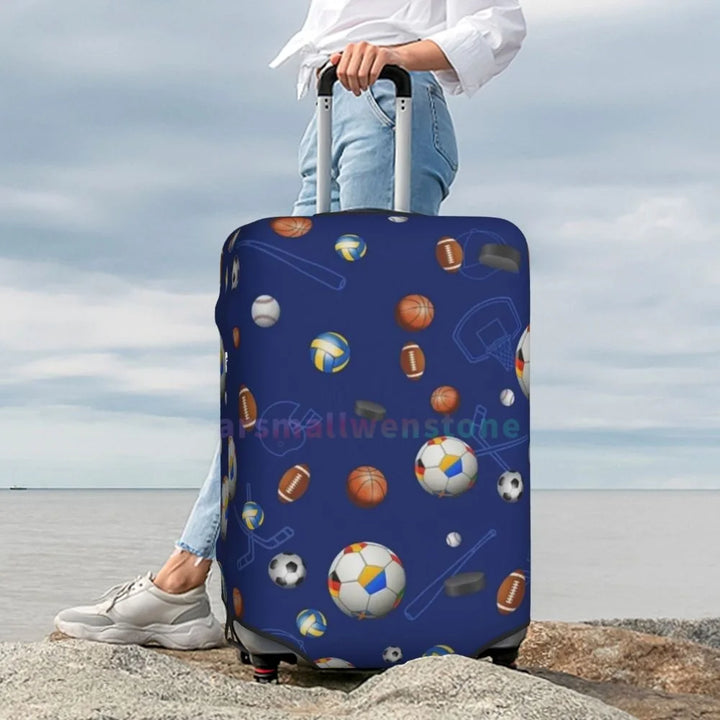 Football Luggage Cover Suitcase Protector Thicken Elasticity Dust Covered Anti-scratch Protective Case 18-32 Inch