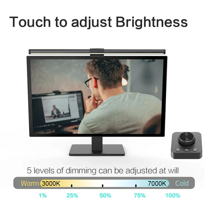 BEIMU Screen Light Desk Lamp Computer Monitor Light Bar Screen Hanging Light Table Lamp Monitor Laptop Light USB Study Read Lamp