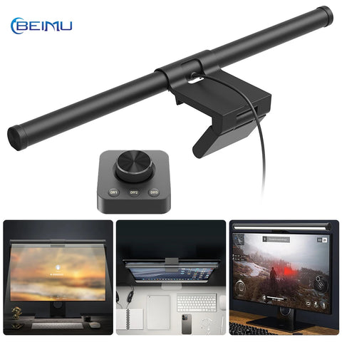 BEIMU Screen Light Desk Lamp Computer Monitor Light Bar Screen Hanging Light Table Lamp Monitor Laptop Light USB Study Read Lamp