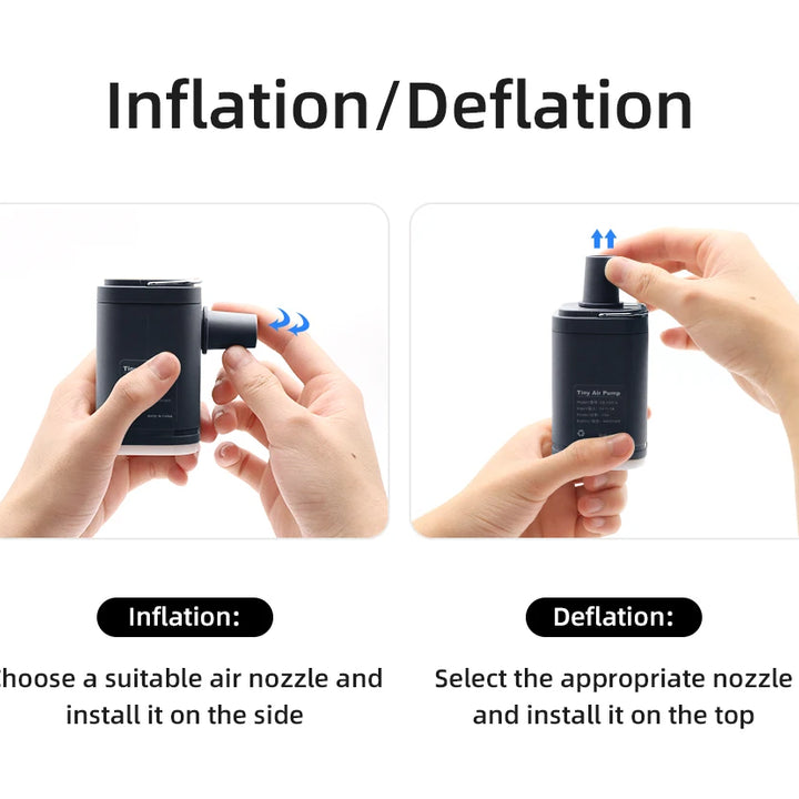 Electric Air Pump Portable Wireless Air Compressor Inflator/Deflator Pumps for Inflatable Cushions Air Beds Boat Swimming Ring