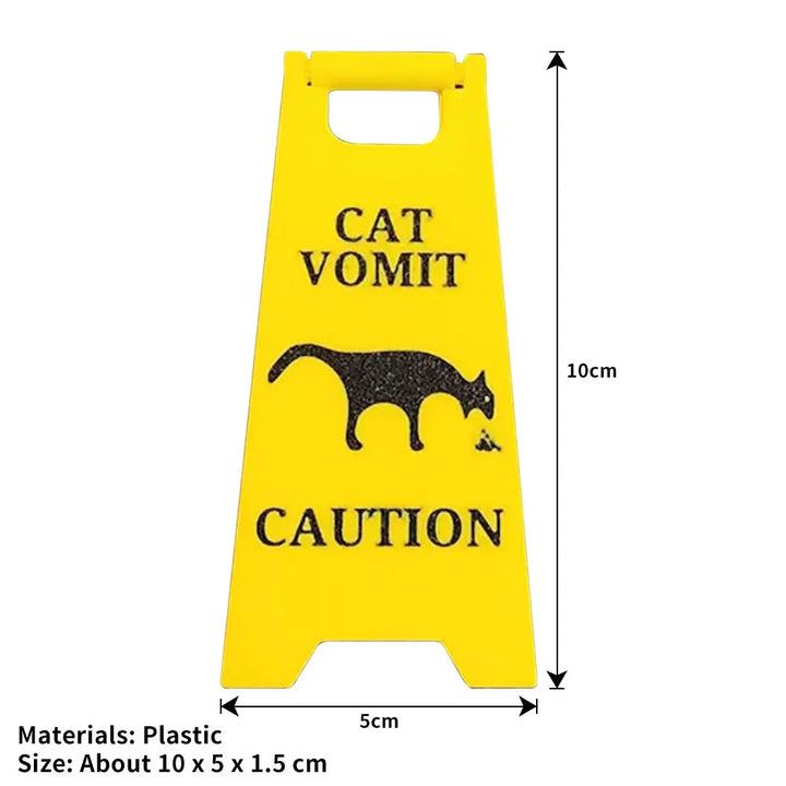 New Funny Cat Vomit Sign Bright Yellow Gift Dog Vomit Sign Yard Signs