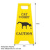 New Funny Cat Vomit Sign Bright Yellow Gift Dog Vomit Sign Yard Signs