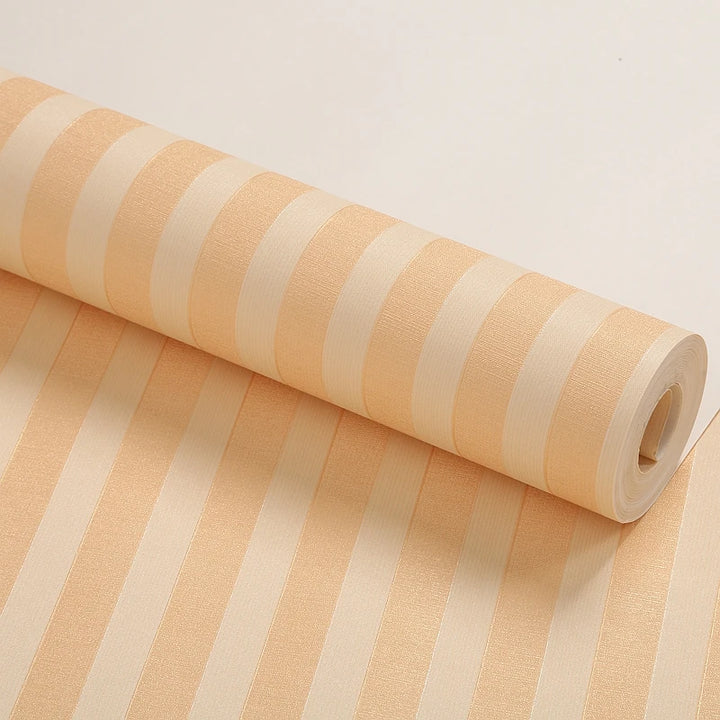 Modern Stripped Contact WallPaper Beige Creamy White Black Waterproof Bedroom Living Room Mural Classic Narrow Striped Wallpaper