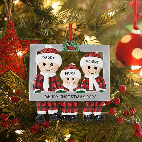 DIY  Christmas Family Pendant Merry Christmas Decorations for Home Navidad 2023 Christmas Tree Hanging Ornament New Year 2024