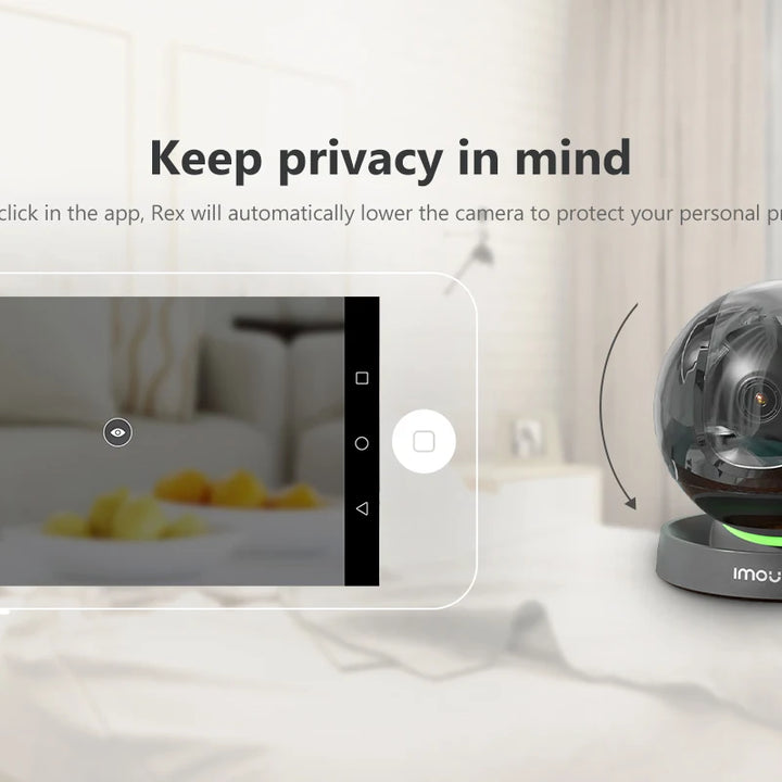 IMOU Rex 4MP Wifi IP Camera Home Security 360 Camera AI Human Detection Baby Phone Camera Night Vision Two Way Talk PTZ Camera