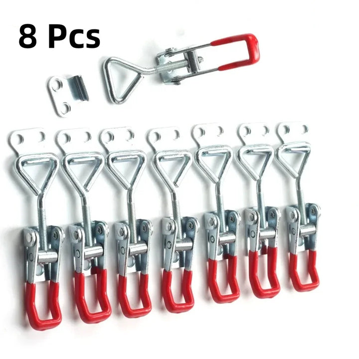 2/4/8/10Pcs Adjustable Toolbox Case Metal Toggle Latch Catch Clasp Quick Release Clamp Anti-Slip Push Pull Toggle Clamp Tools