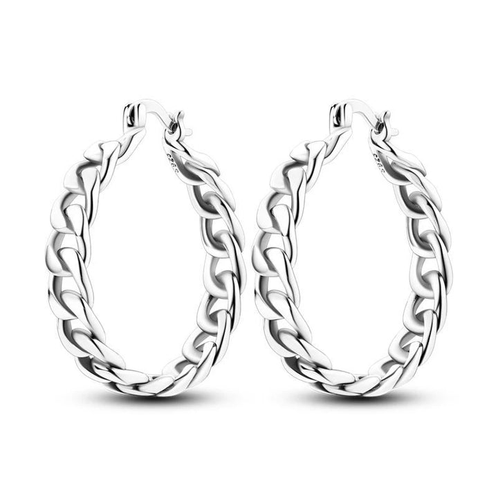 925 Sterling Silver Earring Round Shape Hoop Earrings Color Zircon Geometry Simple Jewelry Women Girl Evening Party Gifts