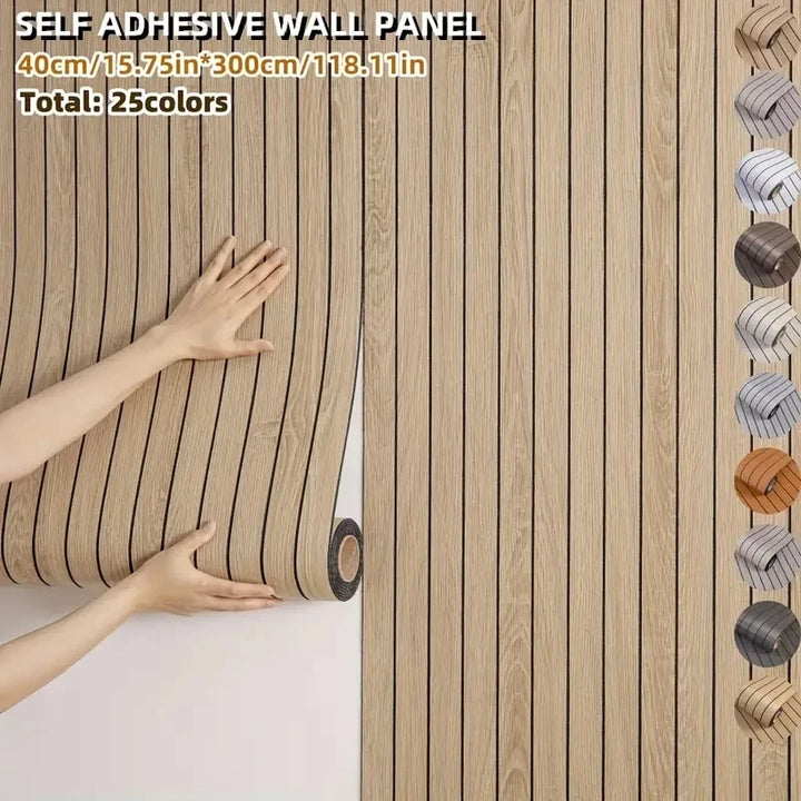 3D Wood Grain Peel And Stick Wallpaper, Self-Adhesive Flooring, Waterproof, mould proof Floor Tiles, Anti-Slip